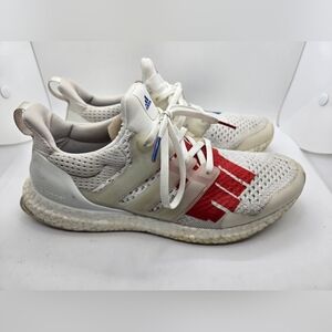 Adidas UltraBoost 1.0 Undefeated Shoes Men's 8.5 White Stars and Stripes Running